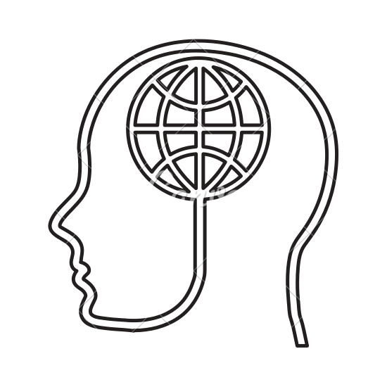 550x550 Human Profile With Planet