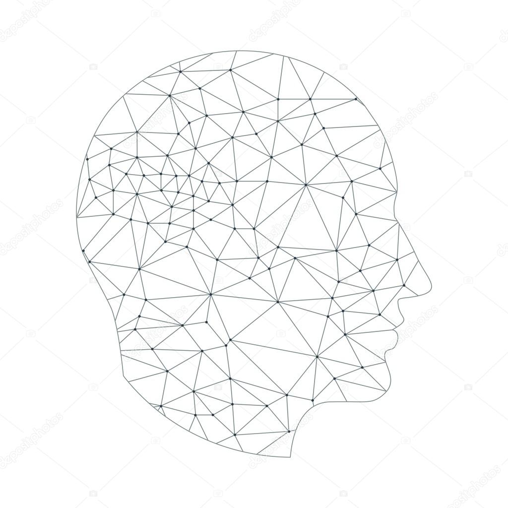 1024x1024 Human Profile Lines Stock Vector Quarta