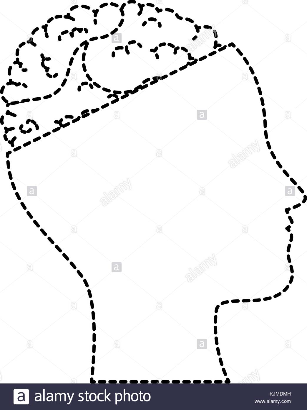 1043x1390 Human Profile With Brain Vector Illustration Design Stock Vector