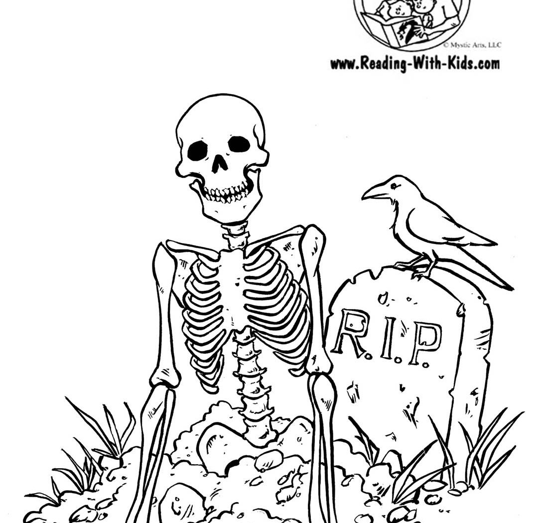 1080x1050 Halloween Coloring Pages Skeleton Pumpkin Free Printable Adult