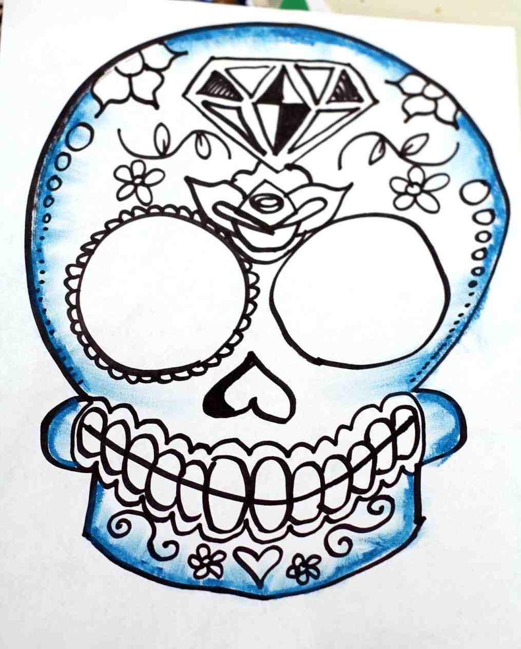 1015x1264 Sugar Skull Drawing Tutorial