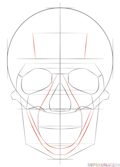 415x575 How To Draw A Human Skull Step By Step. Drawing Tutorials For Kids