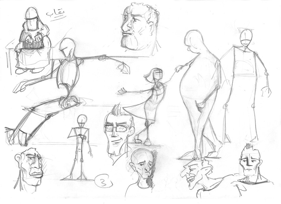 900x655 Stick Figure Poses 3 By Youssef15