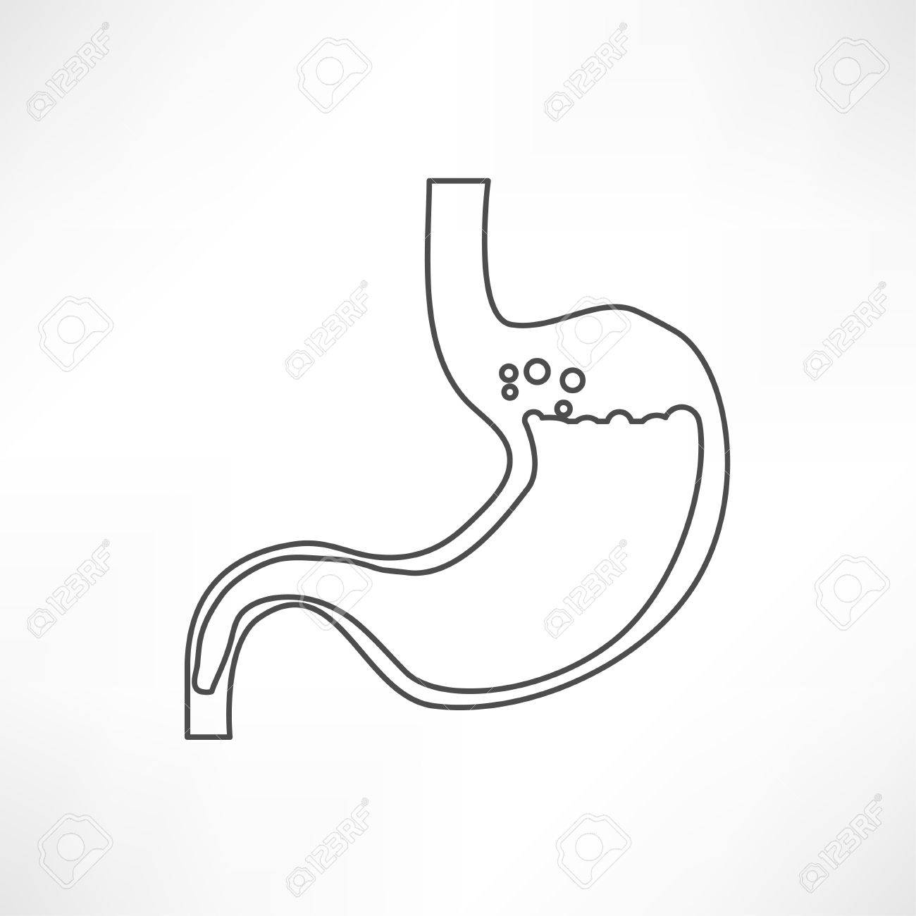 1300x1300 Human Stomach Symbol Royalty Free Cliparts, Vectors, And Stock