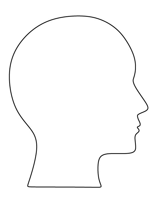 550x712 Human Head Drawing Template