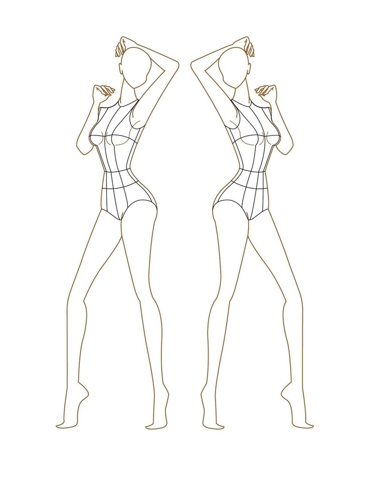 736x952 Fashion Sketches Template