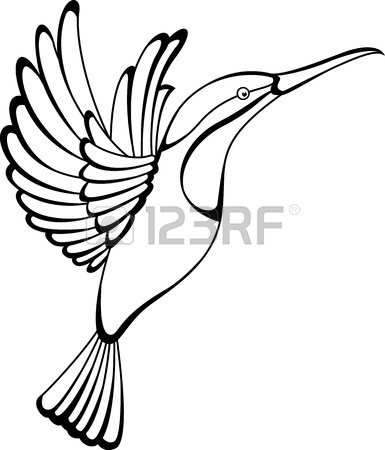 385x450 Hummingbird Tattoo Royalty Free Cliparts, Vectors, And Stock