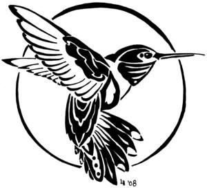 300x272 Humming Bird Tattoos Hummingbird Tattoos Black And White