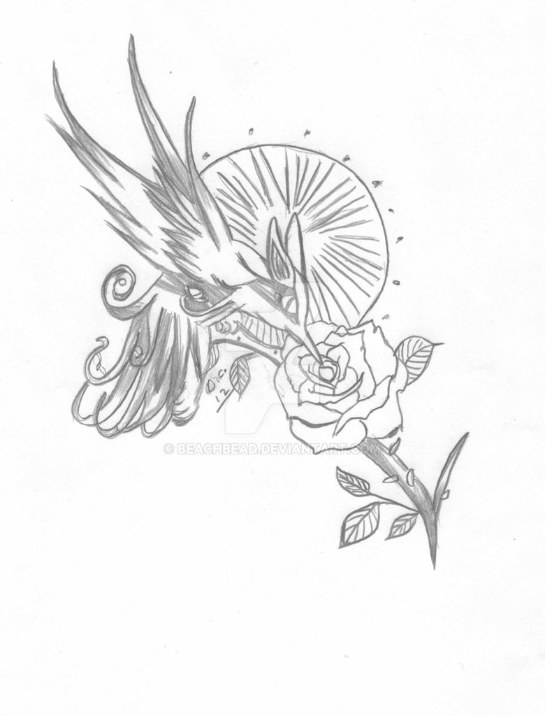 780x1024 Hummingbird Tattoo By Beachbead