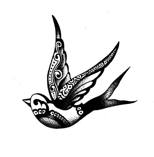 600x611 Drawn Hummingbird Small