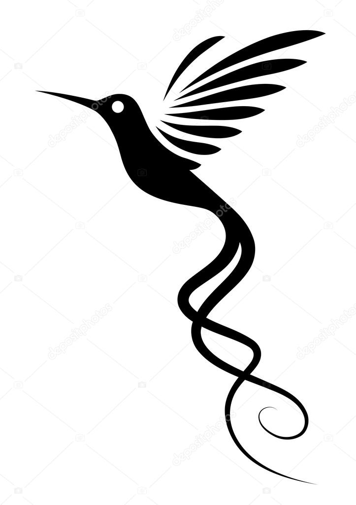 723x1023 Hummingbird Tattoo Stock Vector Iatsun
