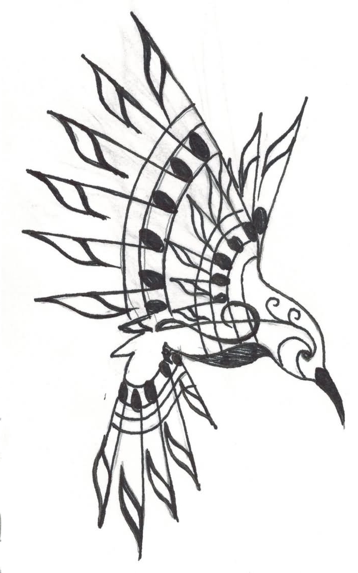 707x1131 Tribal Hummingbird Tattoo Designs