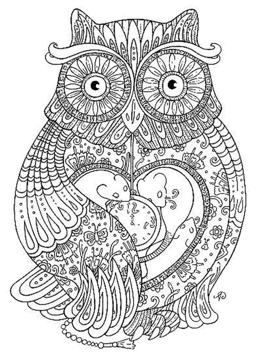 1000x1403 Outstanding Printable Hard Owl Coloring Pages Adult With Free