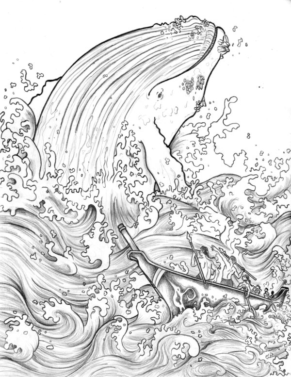 600x777 Makah Whale Hunt Pencils By Mgrigsbyart