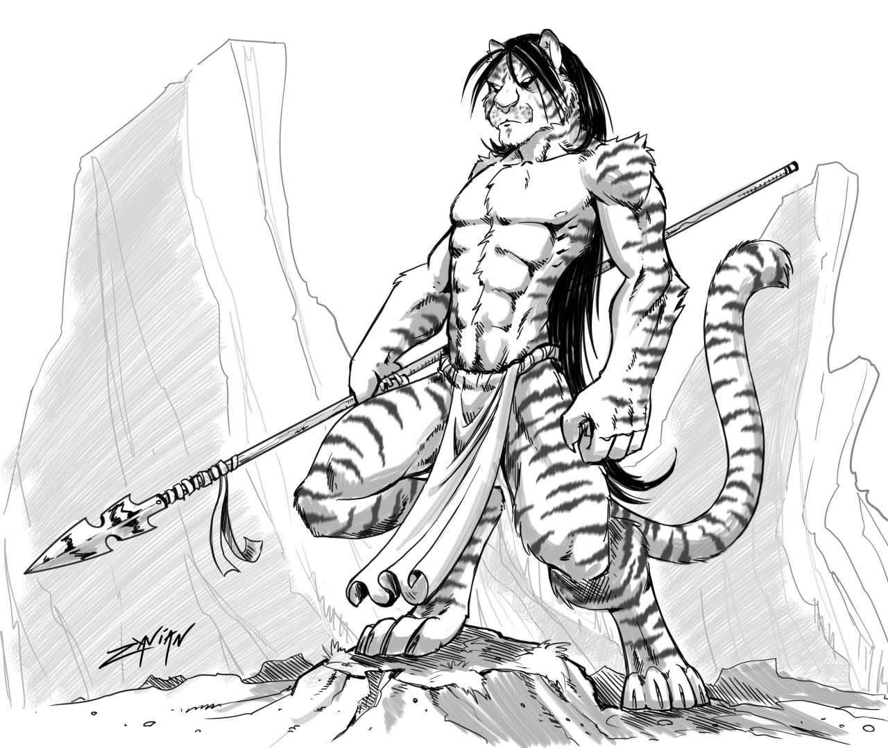 1280x1078 Tiger On The Hunt By Zavian