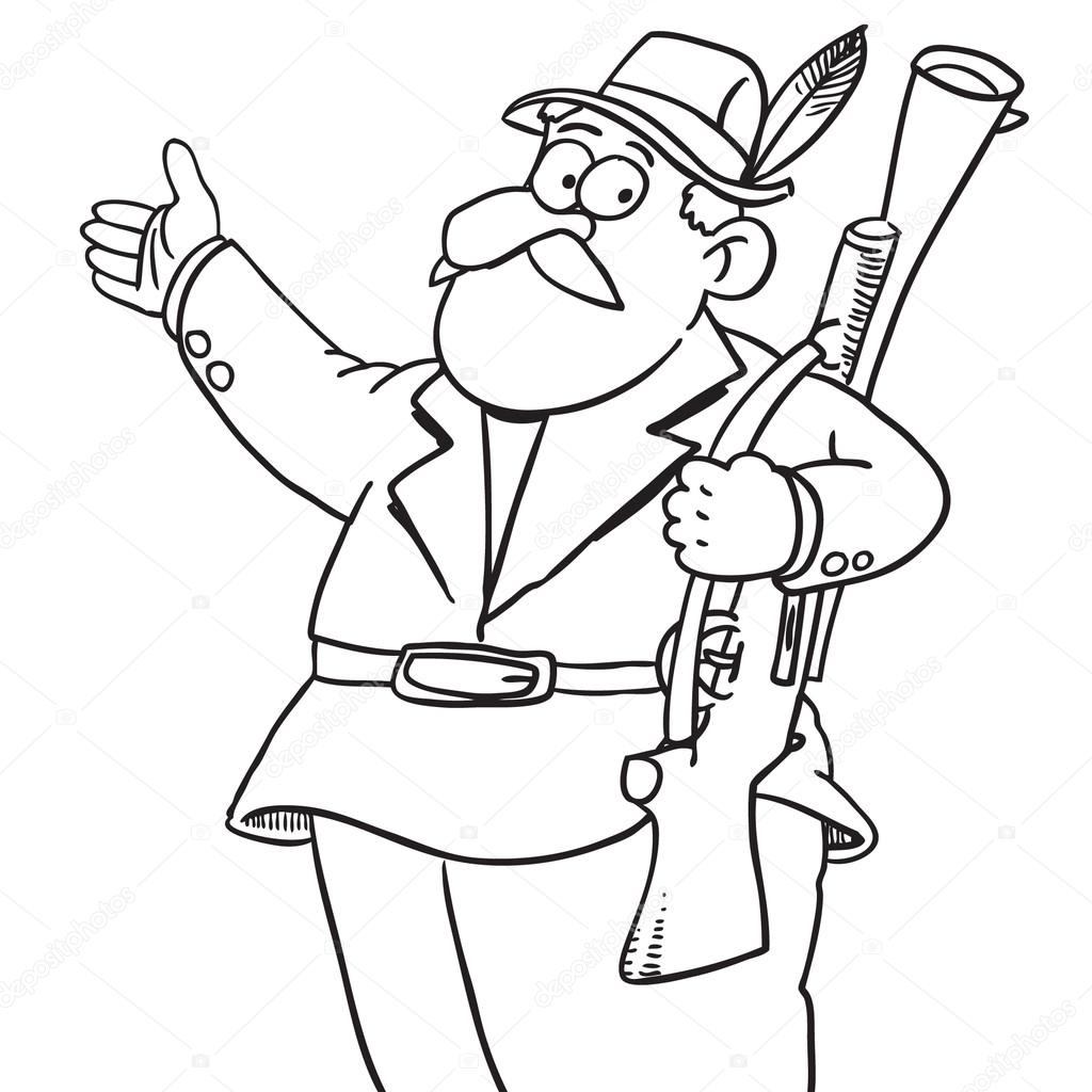 1024x1024 Cartoon Hunter Stock Vector Tajim1