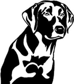 250x283 Hunting Dog Decal