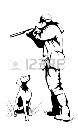 276x450 Duck Hunter With Retrieving Dog Cartoon Set Royalty Free Cliparts