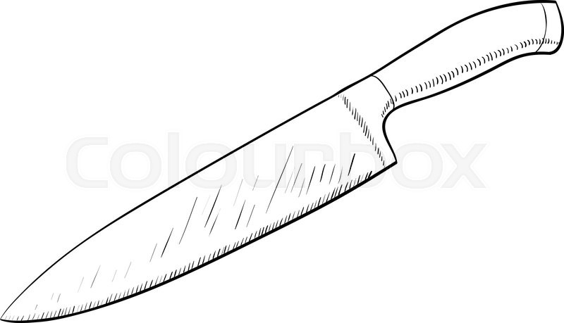 800x459 Knife Sketch Icon In Cartoon Doodle Style Stock Vector Colourbox