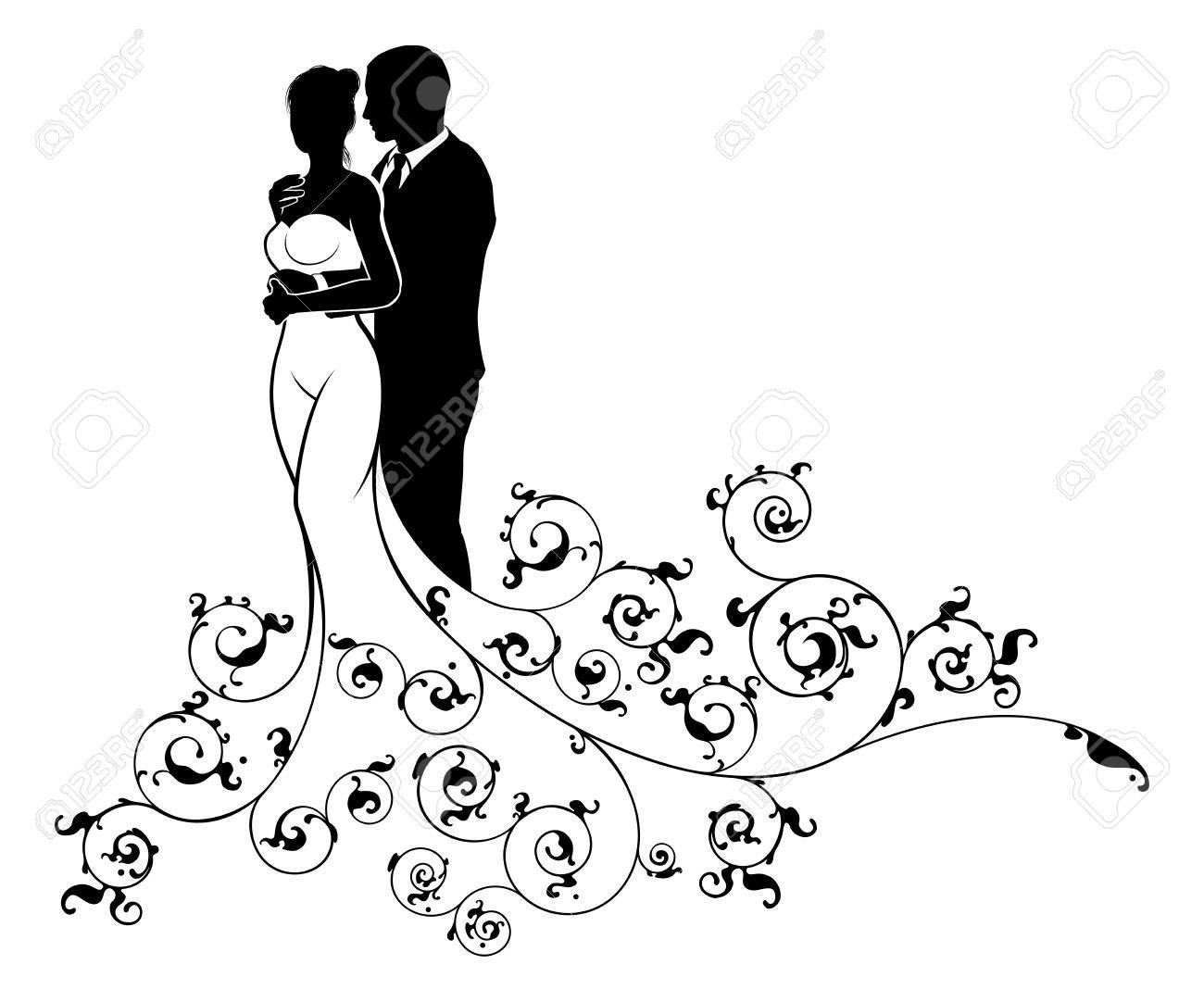 1300x1082 Wedding Couple Bride And Groom Husband And Wife In Silhouette