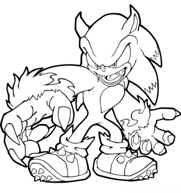 610x650 Sonic Halloween Coloring Pages Drawing Reference