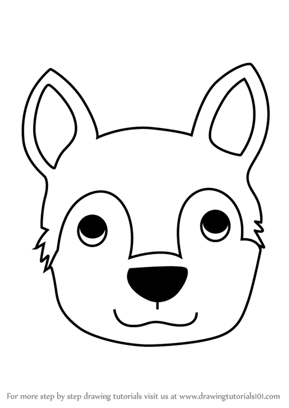 567x800 Learn How To Draw A Husky Dog Face For Kids (Animal Faces For Kids