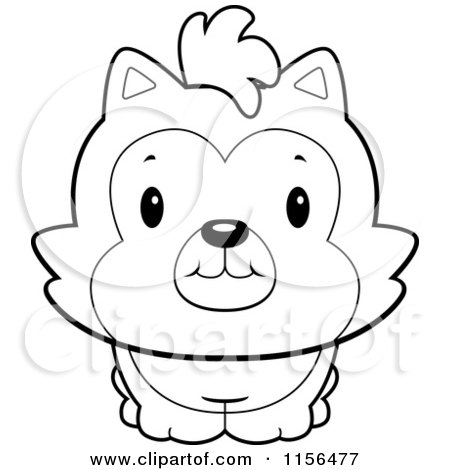 450x470 Cartoon Clipart Of A Black And White Cute Husky Dog