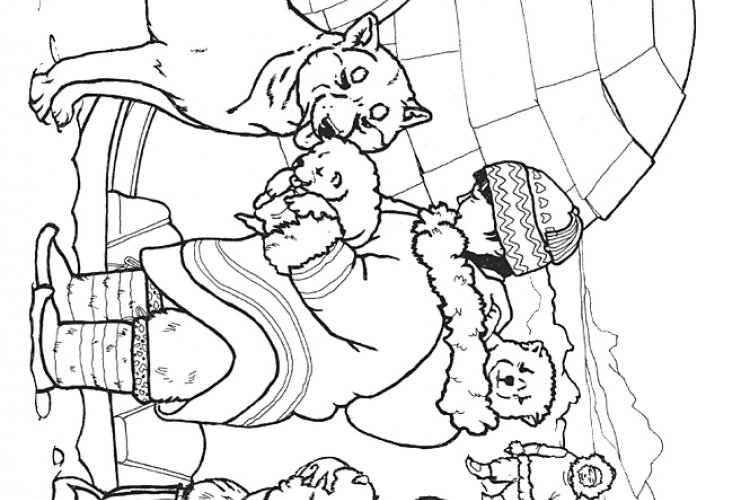 750x500 Husky Dog Coloring Pages Page Three Snow Bears Pups Bebo Pandco