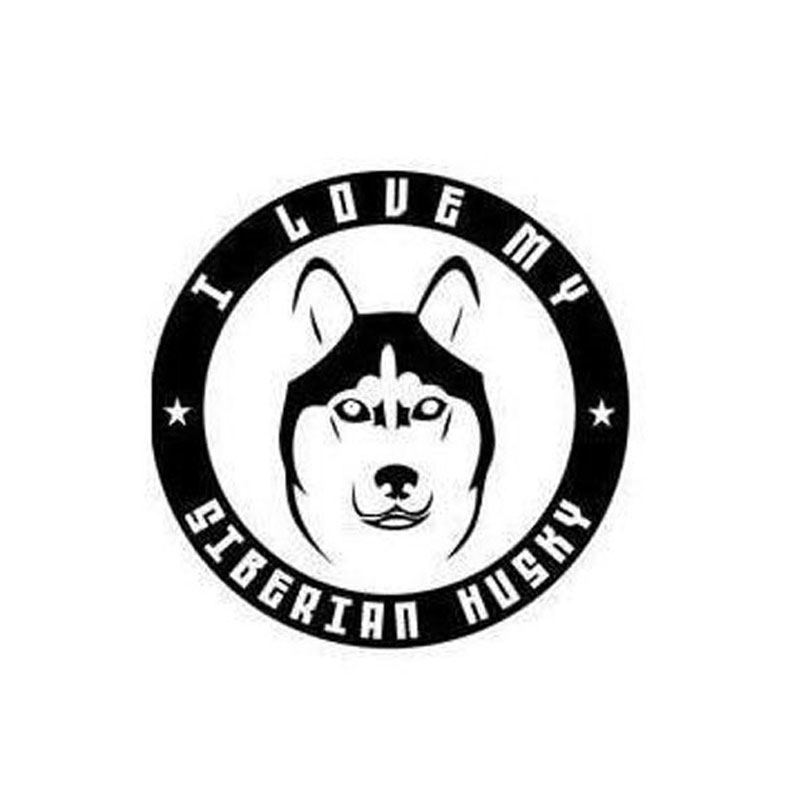800x800 8.3cm8.3cm I Love My Siberian Husky Dog Pet Breed Vinyl Decal Car