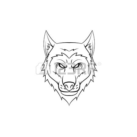 450x450 468 Wolf Face Tribal Cliparts, Stock Vector And Royalty Free Wolf