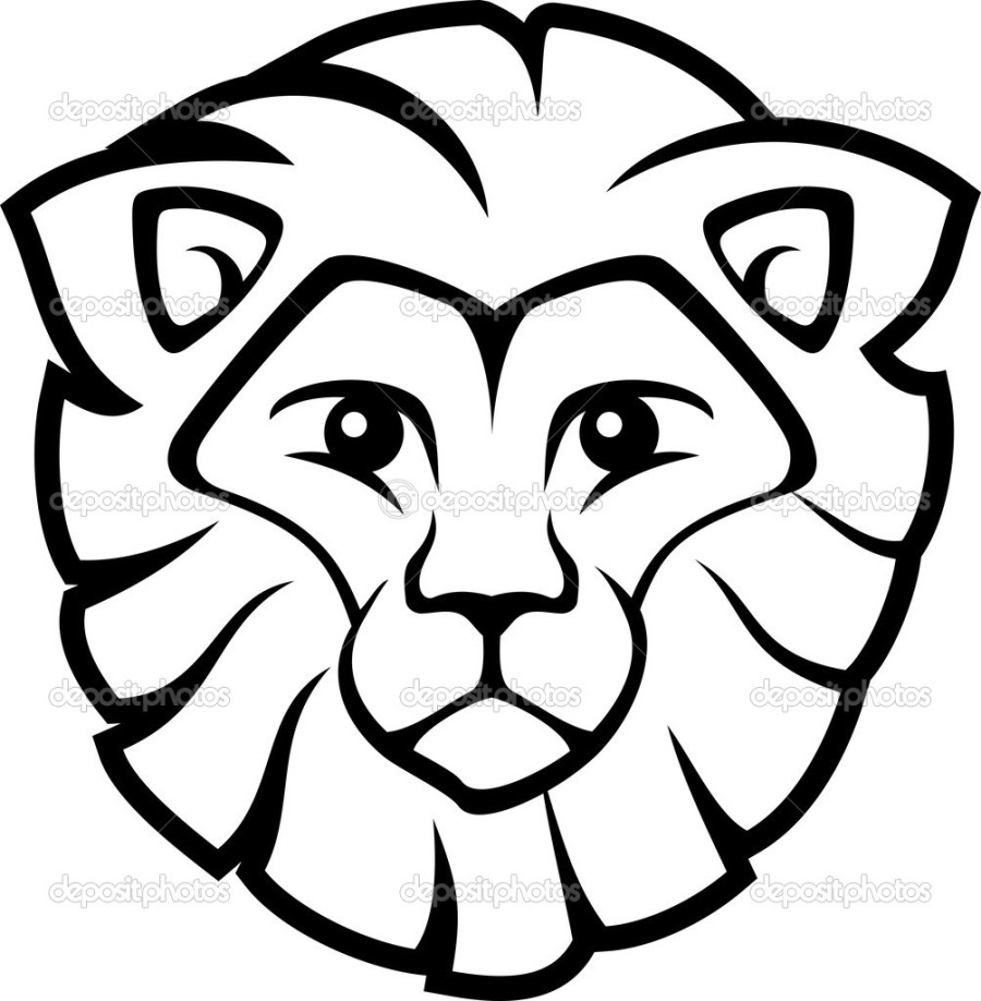 900x918 Lion Face Coloring Pages