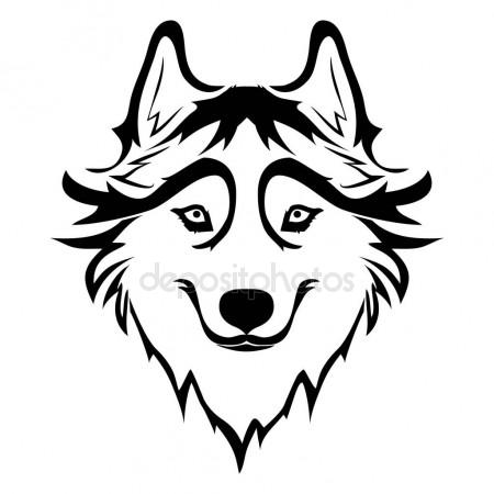 450x450 Siberian Husky Dog Face Design Stock Vector Yupiramos