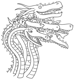 250x276 Cartoon Hydra Step By Step Drawing Lesson