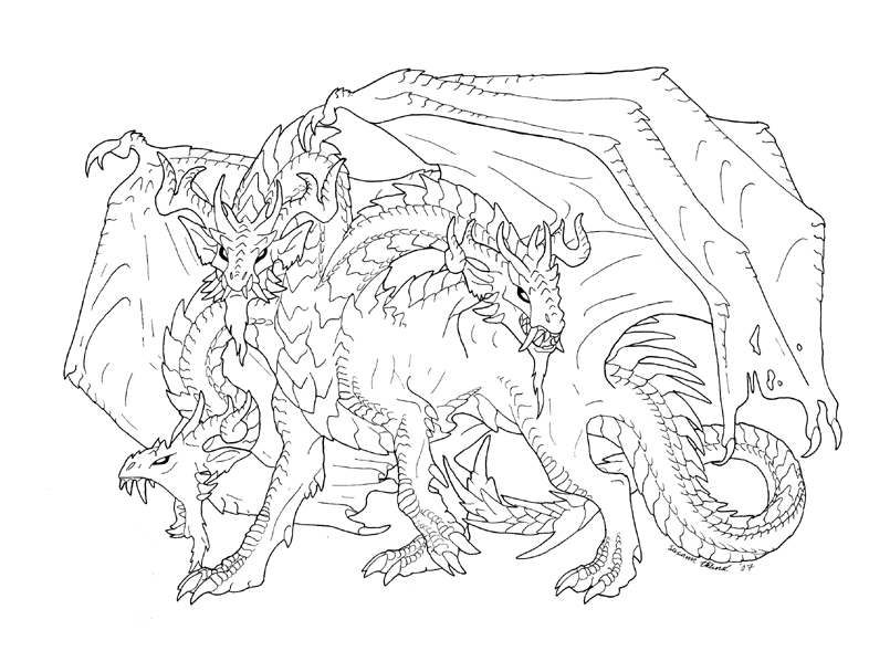 786x608 Dragon Lineart By Sakalah