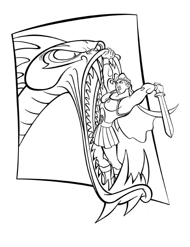 612x792 Hercules And A Hydra Head By Writer Colorer