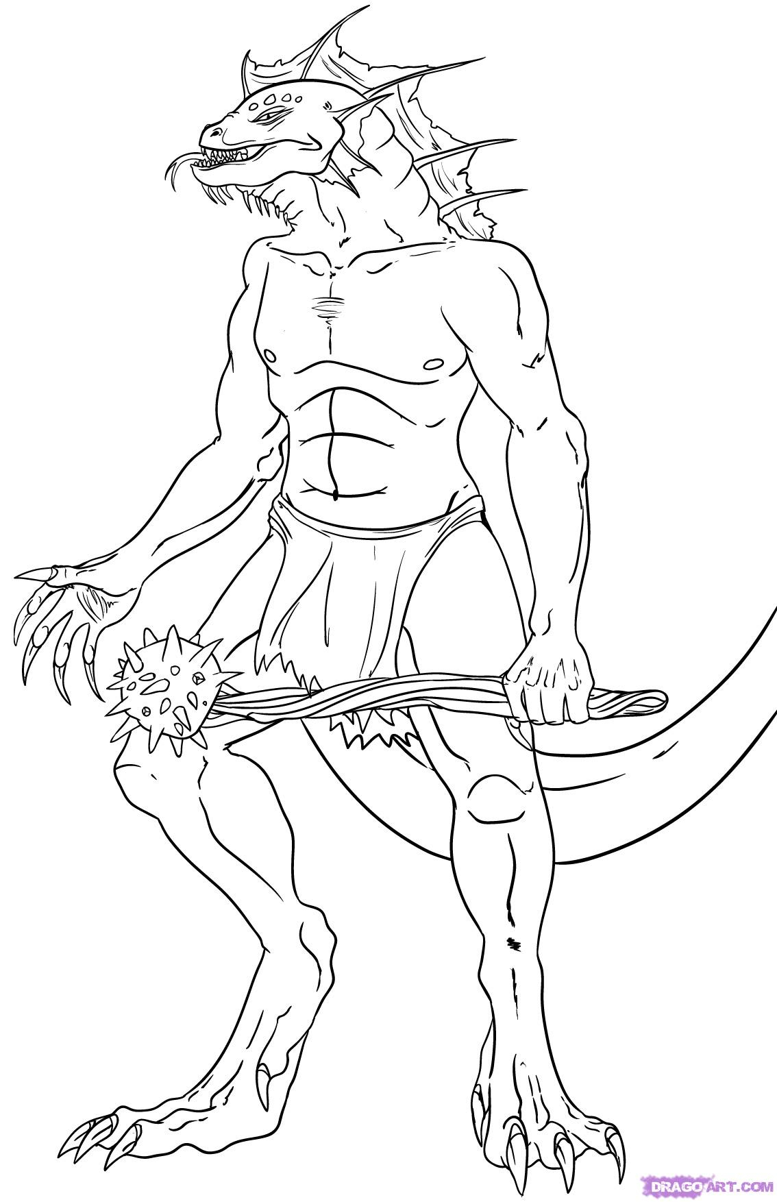 1134x1754 Drawing Of Mythical Creatures How To Draw A Hydra, Stepstep, Greek