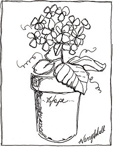 230x300 Hydrangea Flowers Drawings Fine Art America