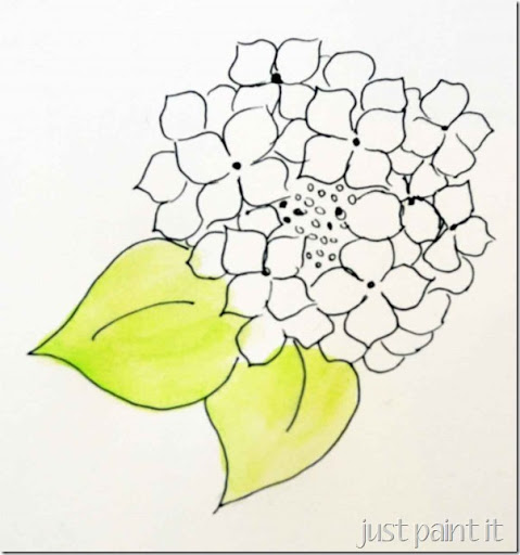 479x512 Paint Hydrangea