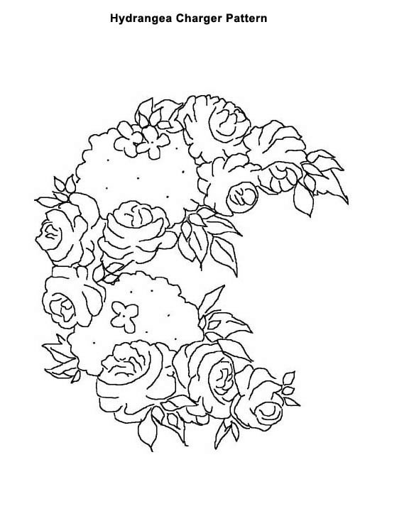 576x720 Hydrangea Charger Plate
