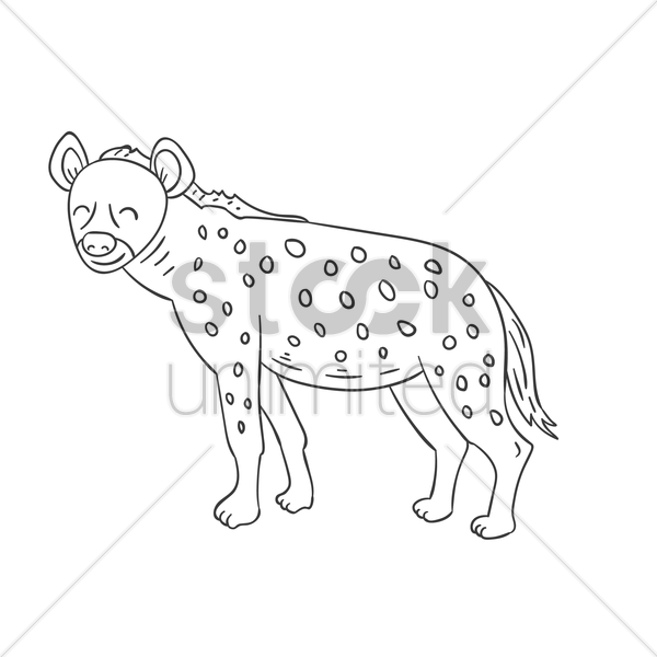 600x600 Hyena Vector Image