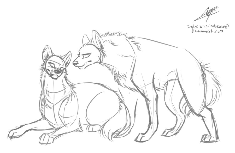 900x587 Hyena Wolf Hybrid Things Sketch By Indecisivecrabcake
