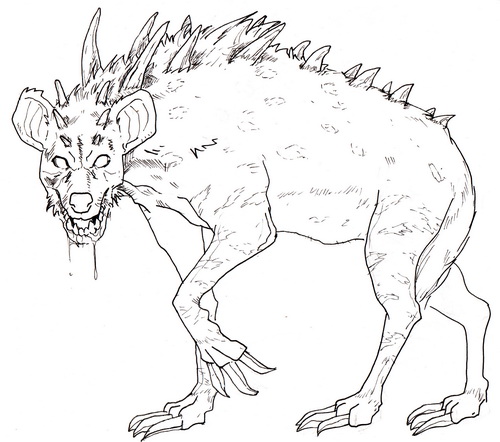 500x442 Drawn Hyena Monster