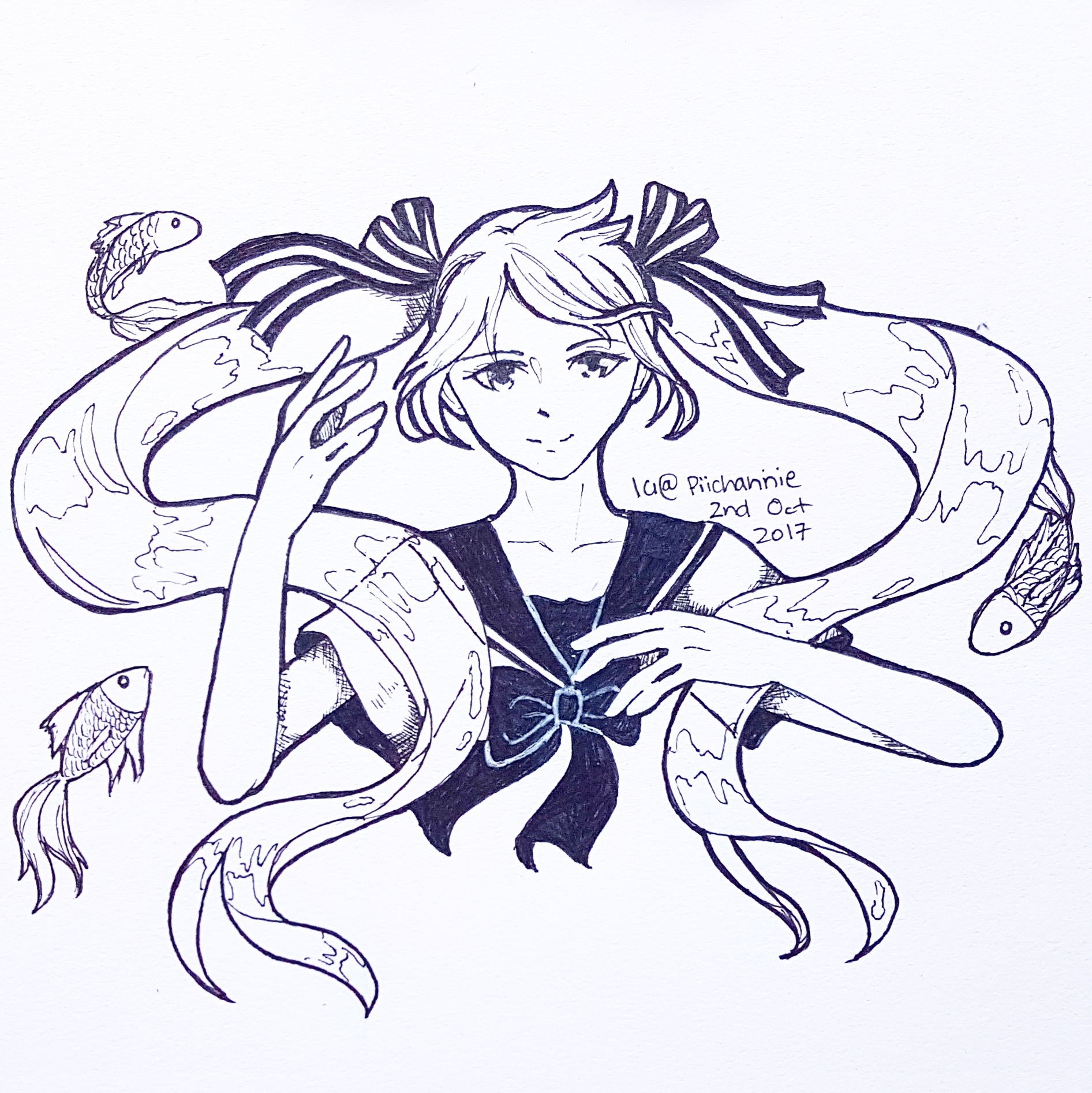 1892x1893 Day 2 River (Mossery Inktober) Didn'T Really Know What To Draw