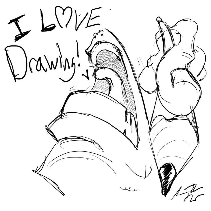 894x894 I Love Drawing By Gareath