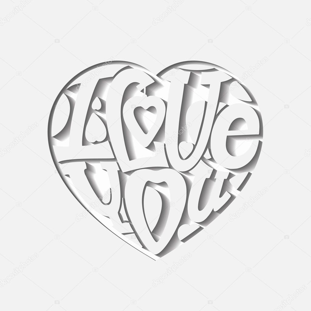 1024x1024 Design Lettering I Love You Stock Vector Alfaolga