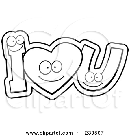 450x470 I Love You Clipart Black And White