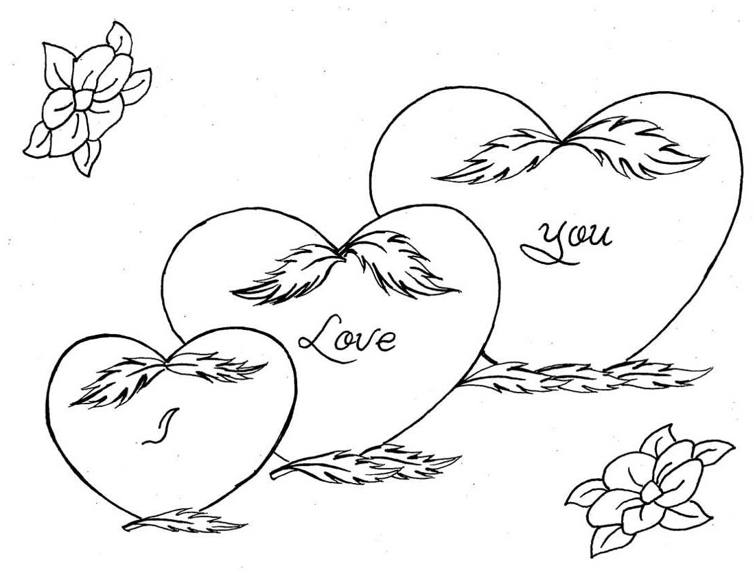 1100x841 I Love You Coloring Pages Printable