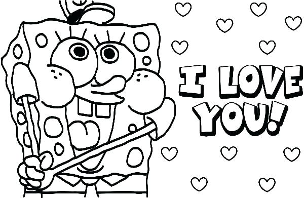 600x391 Gangster Spongebob Coloring Pages Coloring Pages Valentine I Love