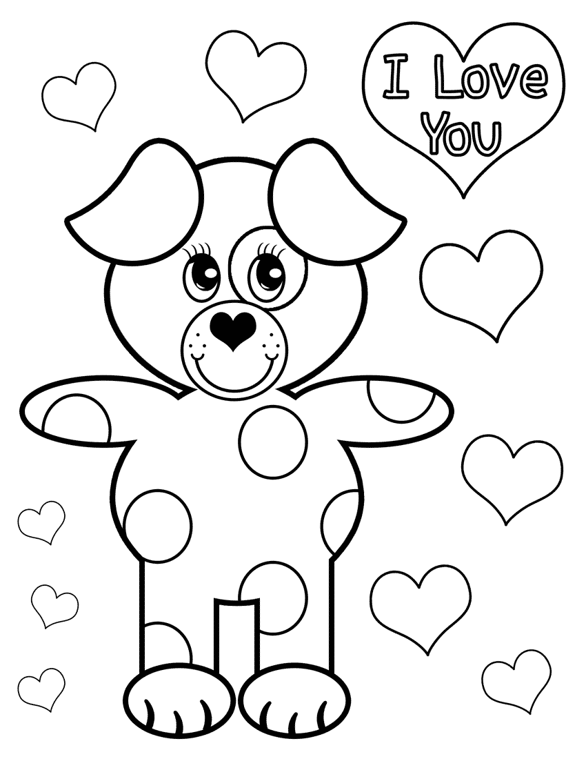850x1100 I Love You Coloring Pages