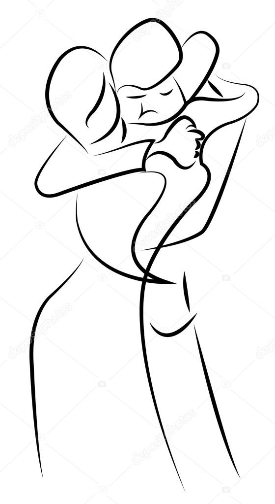 560x1023 I Miss You, Big Hug Sketch, Vector Stock Vector Dr.art